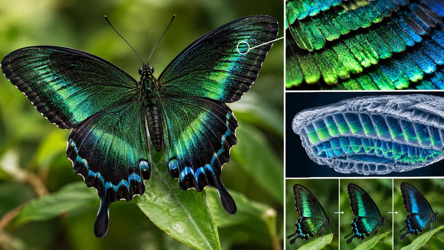 Papilio blumei: почему крылья индонезийского парусника переливаются зелёным