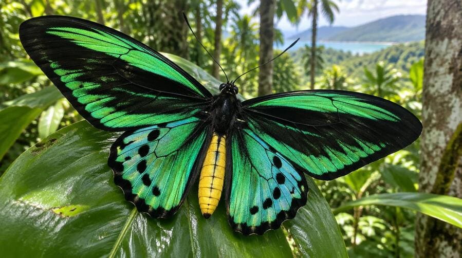 Ornithoptera priamus: особенности окраски крупного парусника Австралии и Новой Гвинеи